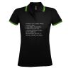 SOL'S Ladies Pasadena Tipped Cotton Piqué Polo Shirt Thumbnail